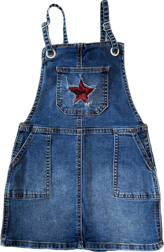 Girl's RockStar-U-OV1 Designer Denim Overall Skirt