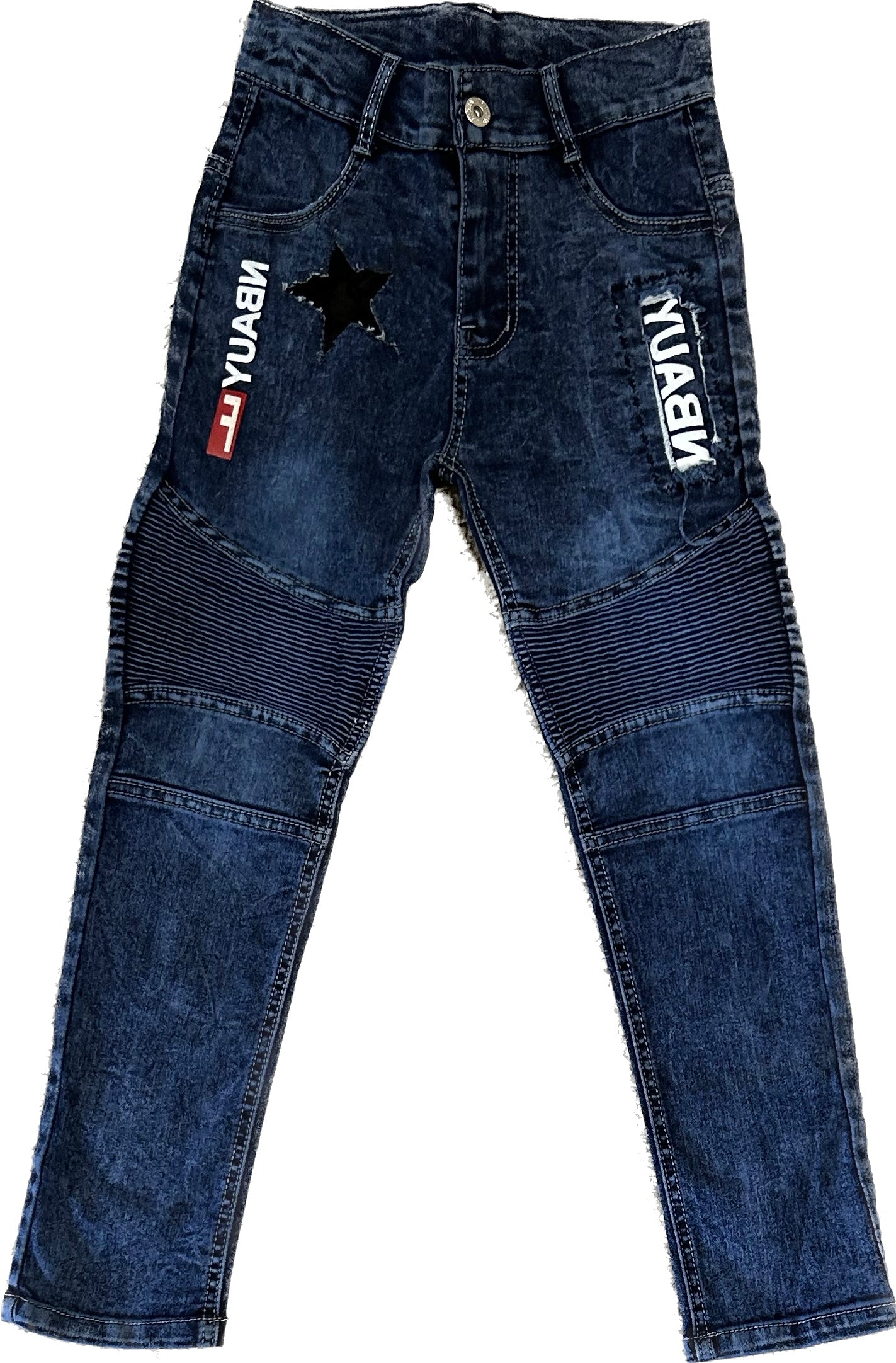 Boys Black-Star Designer Jeans